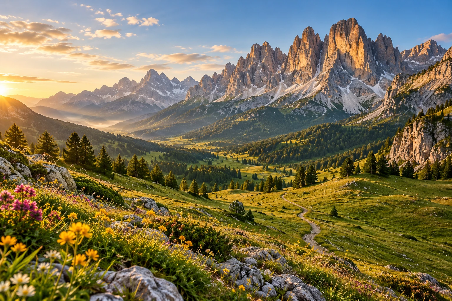 The Dolomites illustrative landscape